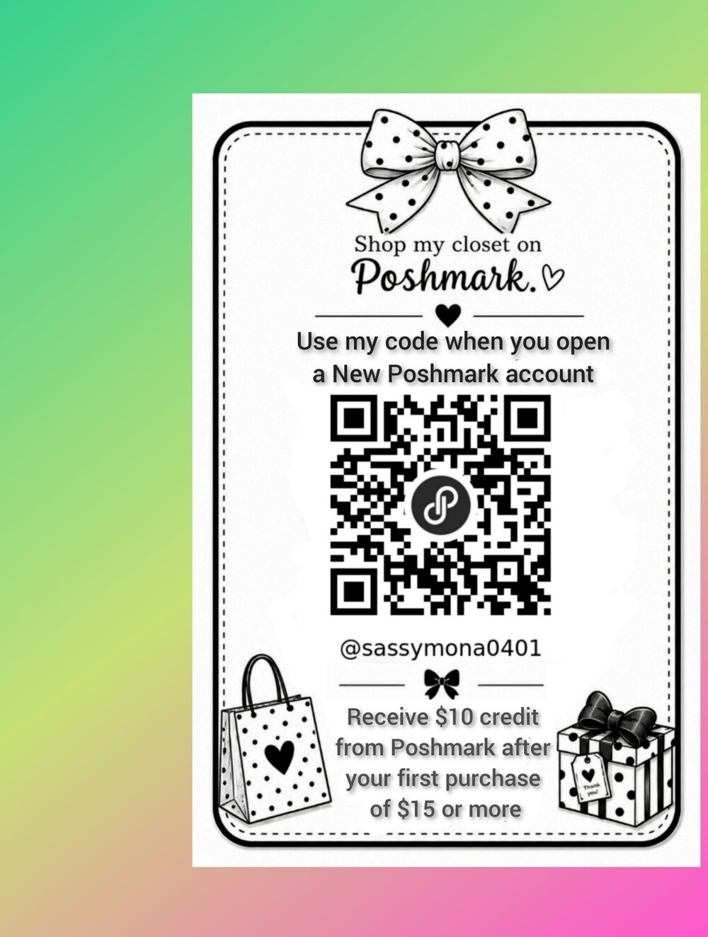 QR Thank You Closet Stickers 2x4 50 Custom Handcrafted Your Choice Design - Picture 7 of 10